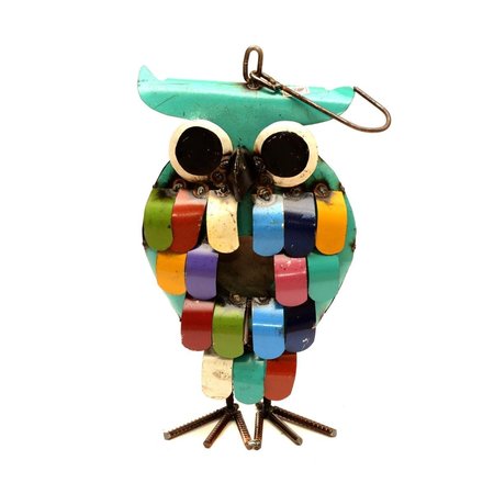 RUSTIC ARROW Distressed Owl Birdhouse for Decor 10324